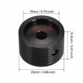 Uxcella Stereo Knob 25 6 15 5 Mm Aluminium Alloy Volume Control Knobs Black 4pcs