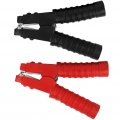 2 Pcs Jumper Cable Clamps 600-800a Insulated Alligator Clips Charging Connector Kit For Car Auto Vehicle Replacement Red And 