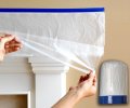 Electriduct 3 4 Painter S Masking Tape With Pre-taped Drop Cloth 22 Wide X 82 Feet Pack Of 