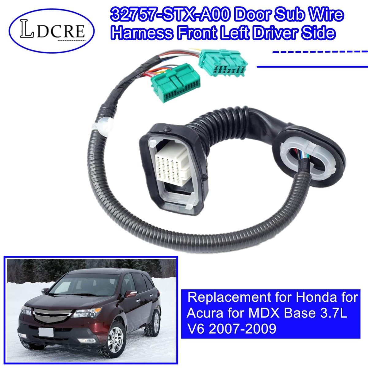 32757 Stx A00 Door Sub Wire Harness Front Left Driver Side For Acura Mdx Base 3 7l V6 2007 2009 Replace 32757stxa00 Cable