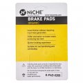 Niche Brake Pad Set For Harley-davidson Street Rod 500 750 41300169 41300161 Front Rear Organic