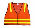 Mutual 16310 High Visibilty Polyester Ansi Class 2 Mesh Back Surveyor Safety Vest With Multiple Pockets 4x-large Lime 
