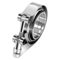 Auto Dynasty 2 Inch V Band Clamp With Male Female Flanges 304 Stainless Steel For Turbo And Exhaust Systems Natural Metallic 