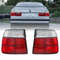 Rear Tail Light Assemblies For 1989 To 1996 Bmw E34 5 Series 4 Door Sedan Euro Style Red And Clear Lens Outer Pair 