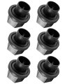 6pcs 19mm Sleeve Flanged Wheel Lug Nuts M22x1 5 Hex 33mm Fit For Heavy Duty Truck Semi Steel Dual Wheels With Hub Piloted Seat 