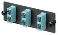 Panduit Fap3waqdscz Multi-mode 3-port Fiber Adapter Panel With Zirconia Ceramic Split Sleeve Aqua 
