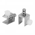 Uxcell 4mm-8mm Thickness Adjustable Rectangle Glass Shelf Clamp Clip Support Bracket 10pcs