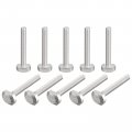 Uxcell T-slot Bolts 10pcs M6x45mm Slot Drop-in Stud Sliding 304 Stainless Steel Shape Screws For T Track