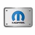 Ipick Image Made For Mopar Logo Uv Graphic Brushed Silver Billet Aluminum 2 Inch Tow Hitch Cover
