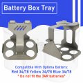 Optima Battery Box Tray Hold For Group 34 78 Atv Utv Truck Mount Holder Bare Metal
