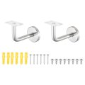 2 Pack Stainless Steel Handrail Bracket Wall-mounted Railing Support With Screws Flat Surface Staircase Hand Brackets For Home 