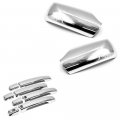 Sizver Chrome Door Mirror Door Handle Covers For 2007-2012 Nissan Altima W O Signal Cut 
