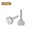 Uxcell M3x16mm Knurled Thumb Screws 5pcs 304 Stainless Steel Flat Head Bolts With Shoulder Grip Knobs Fasteners