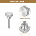 Uxcell M3x16mm Knurled Thumb Screws 5pcs 304 Stainless Steel Flat Head Bolts With Shoulder Grip Knobs Fasteners