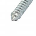 Uxcell M8x70mm Carbon Steel Zinc Plated Dual End Hanger Bolt Screw Silver Tone 12pcs