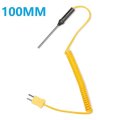 K-type Thermocouple Probe Digital Thermometer Steel Sensor Spiral Cable Probe 100 Mm
