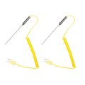 K-type Thermocouple Probe Digital Thermometer Steel Sensor Spiral Cable Probe 100 Mm 