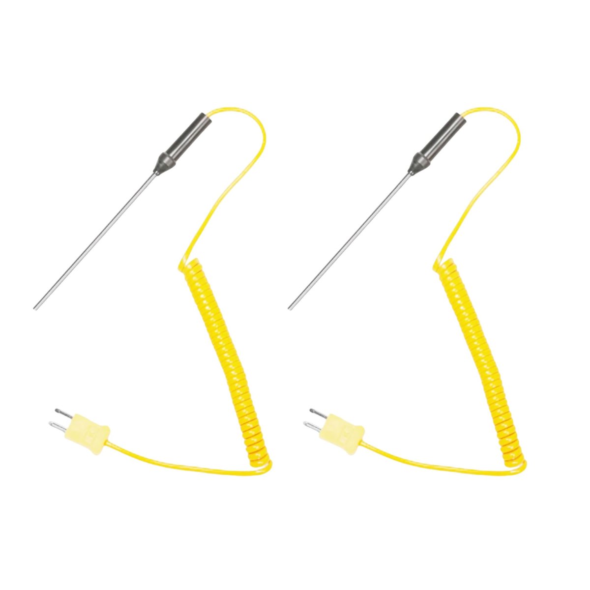 K-type Thermocouple Probe Digital Thermometer Steel Sensor Spiral Cable Probe 100 Mm