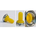 E Supporta Yellow 12mm Rubber Rocker Toggle Switch Knob Hat Waterproof Boot Cover Cap Pack Of 5 