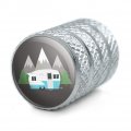 Camper In The Mountains Tire Rim Wheel Aluminum Valve Stem Caps
