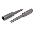 Uxcell 102mm Length 7mm Hex Shank 10mm Hexagonal Deep Socket Nut Driver Bit Gray 5pcs