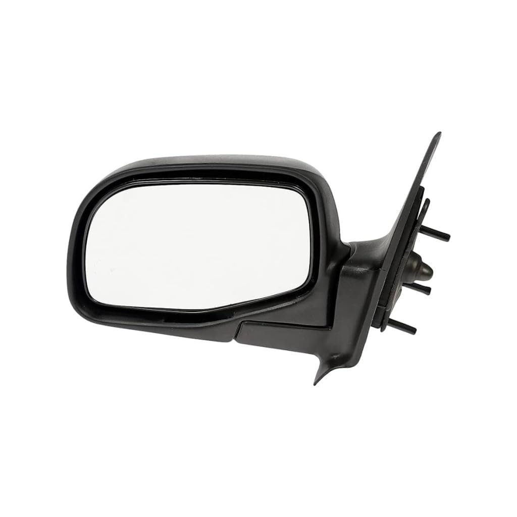 Door Mirror For Ford Ranger 1998 1999 2000 2001 2002 Driver Side Black Plastic Housing Manual Adjustment Rectangular Glass