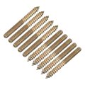 M6x60mm Hanger Bolts 24pcs Double Ended Thread Dowel Screws For Wood Furniture Connecting 