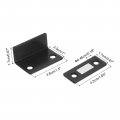Uxcell 4pcs Cabinet Magnetic Catch L-shaped Ultra Thin Closers Latch For Cabinets Kitchen Closet Door Closing Black