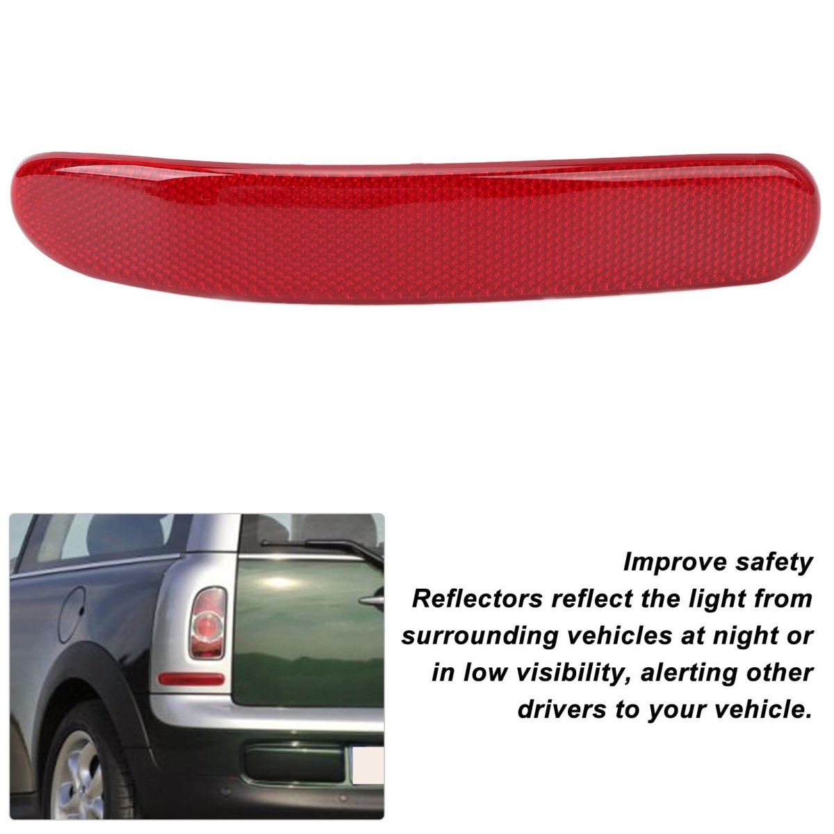 Rear Bumper Reflector Increased Safety Unique Decorative Effect For Clubman R55 2008 To 2014 Left 275466503 51137240231 Enhance