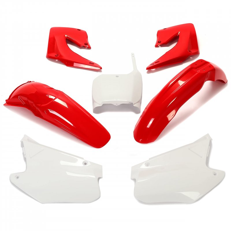 2000-2001 Honda Cr125r Cr250r Plastic Kit Complete Bodywork Body Red White