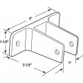 Prime-line 656-6356 Two Ear Wall Bracket For 1 In Panels Zinc Alloy Chrome Plated Single Pack