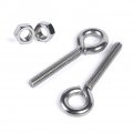Wuxun 2pcs M4 M5 M6 M8 304 Stainless Steel Sheep Eye Screw Bolt Ring Hook With 2pieces Nut Size M8x40mm 
