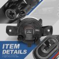 Auto Dynasty Halogen Model Front Bumper Driving Fog Light Lamps With Bezels Cover Compatible Nissan Altima 2013-2015 Driver And