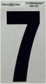 The Hillman Group 844103 5-1 4-inch Reflective Square-cut Mylar Number 7 Black On Silver 