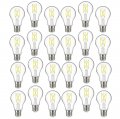 Satco 24 Pack Dimmable Led Filament Lamps S12422 High Lumens 10 5 Watt A19 Clear Medium Base 2700k 90 Cri 120 Volt For Use At