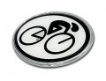 Cycling Oval Chrome Emblem Oval