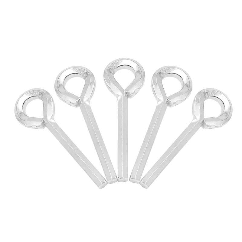 5 Pcs 7 32 In Allen Wrench Keychain Standard Hex Dogging Key With Full Loop For Security Doors And Steel Frames Black Alloy