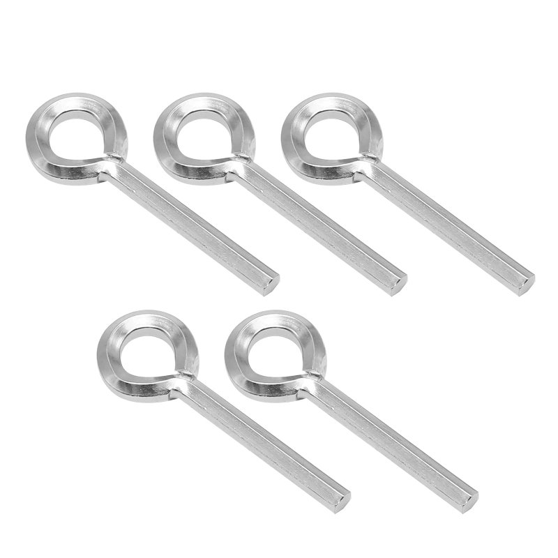 5 Pcs 7 32 In Allen Wrench Keychain Standard Hex Dogging Key With Full Loop For Security Doors And Steel Frames Black Alloy