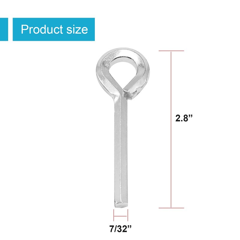 5 Pcs 7 32 In Allen Wrench Keychain Standard Hex Dogging Key With Full Loop For Security Doors And Steel Frames Black Alloy
