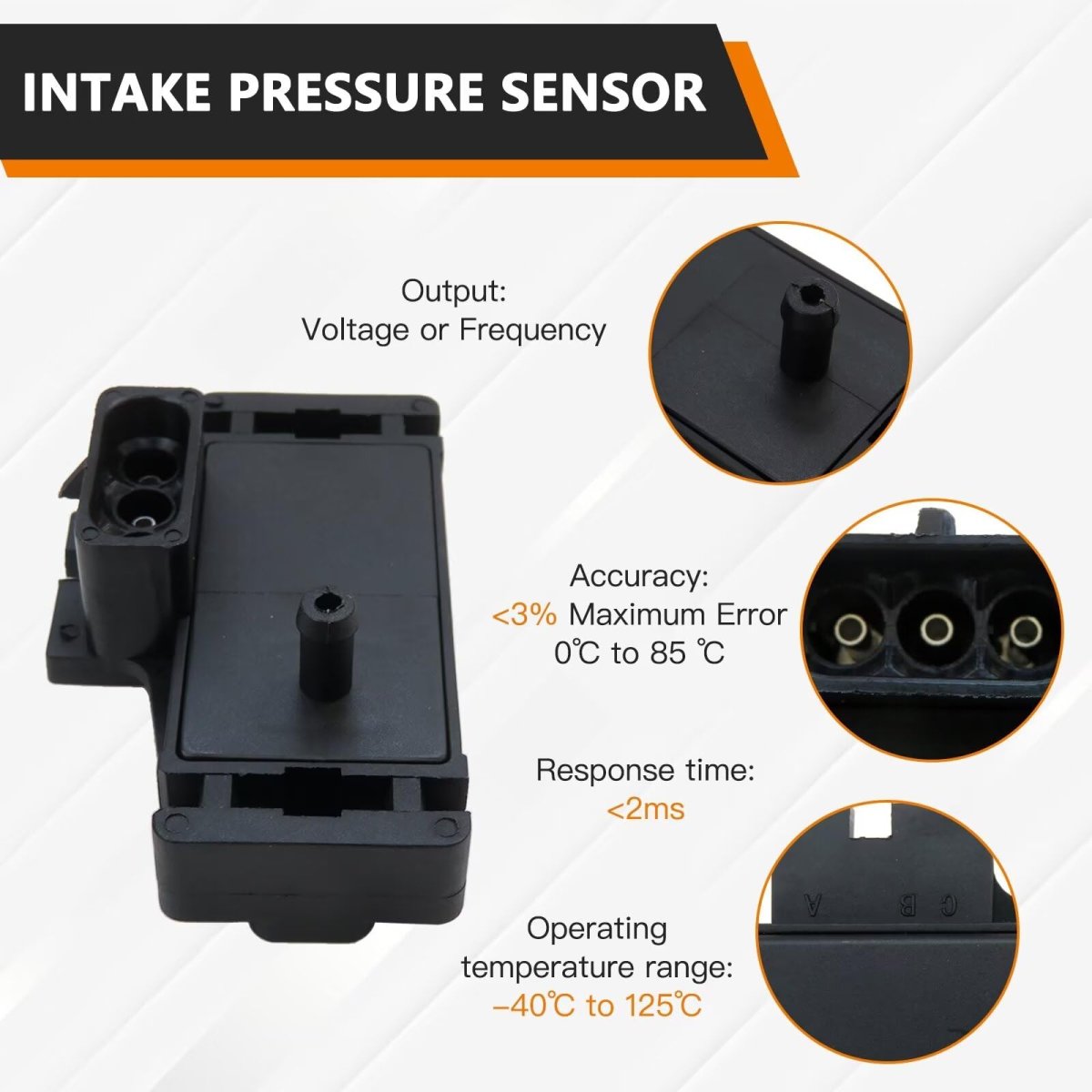 Map Manifold Absolute Pressure Sensor 12569240 For 1992 To 1995 Gmc C1500 Suburban V8 5 7l Chevy Impala Silverado K1500 Buick