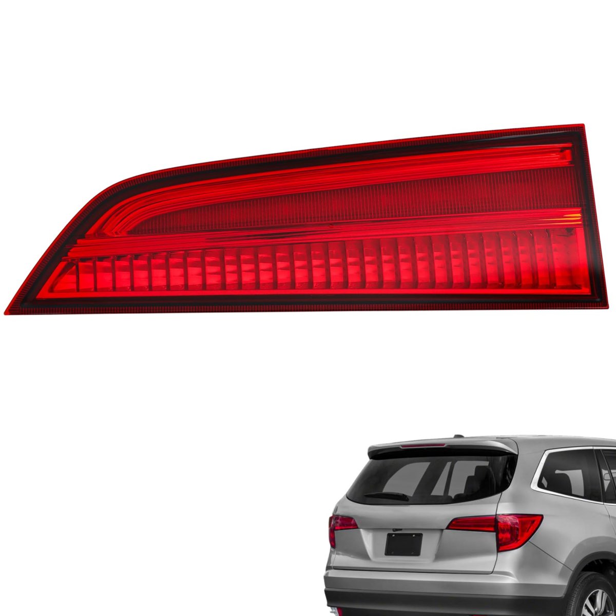 Rear Light Assembly Passenger Side Replacement For Pilot 2016 2017 2018 Red Right Inner Lamp Part Number 34150tg7a01