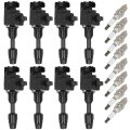 Fits 1997-2001 For Infiniti Q45 4 1l V8 Ignition Coil And Spark Plugs 3 Pins Uf2 8 Coils With 8 Iridium Packs