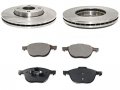 Front Brake Pad And Rotor Kit With Ceramic Pads Compatible 2005-2007 Ford Focus 