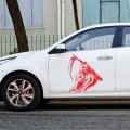 Car Body Grim Reaper Sticker Scythe Universal Adhesive Decorative Red