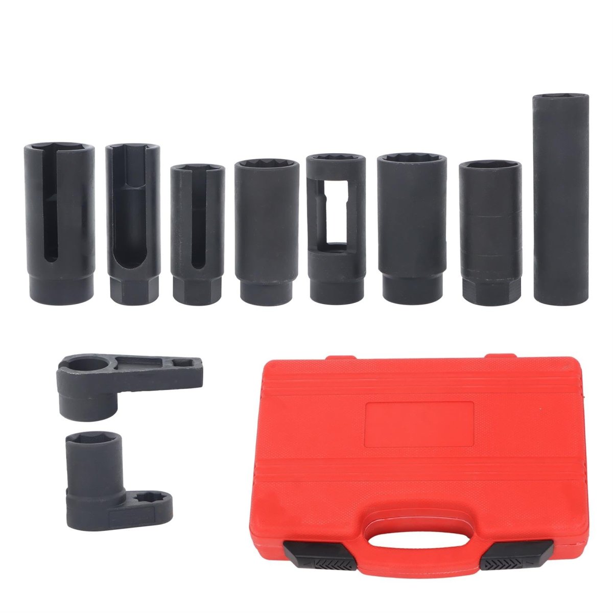 10pcs Oxygen Sensor Socket Set Oil Pressure Transmitting Unit Disassembly Tool Kit 1 2 Inch And 3 8 Square Drive