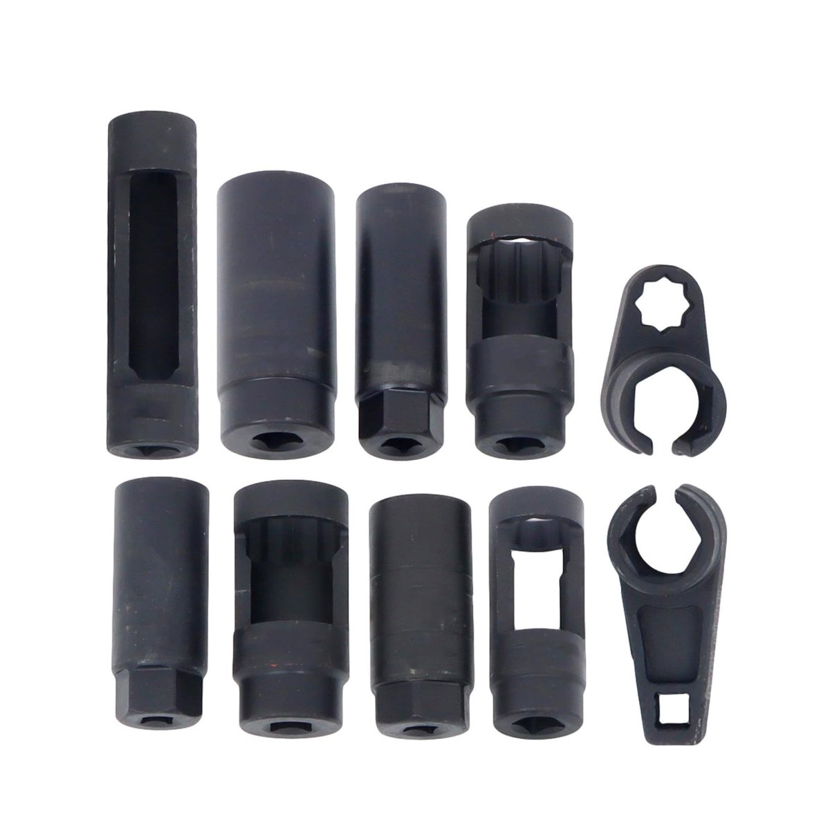 10pcs Oxygen Sensor Socket Set Oil Pressure Transmitting Unit Disassembly Tool Kit 1 2 Inch And 3 8 Square Drive