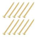 50pcs Small Hardware Nails 1 5 X 25mm Brass Round Head Common Finishing Nail For Household Woodworking Picture Hanging Diy 