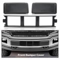 G-plus Front Bumper Lower Center Cover Guards Pads End Caps Compatible With Ford F150 2018-2020 Jl3z17b968bb Abs