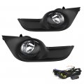 Driving Fog Lights Lamps Replacement For Nissan Altima 2013 2014 2015 With H11 12v 55w Halogen Bulbs Chrome Black Bezel 