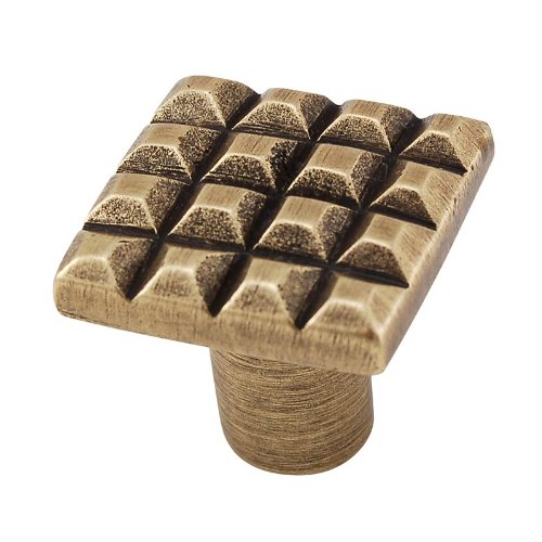 Vicenza Designs K1116 Tiziano Square Knob Large Antique Brass
